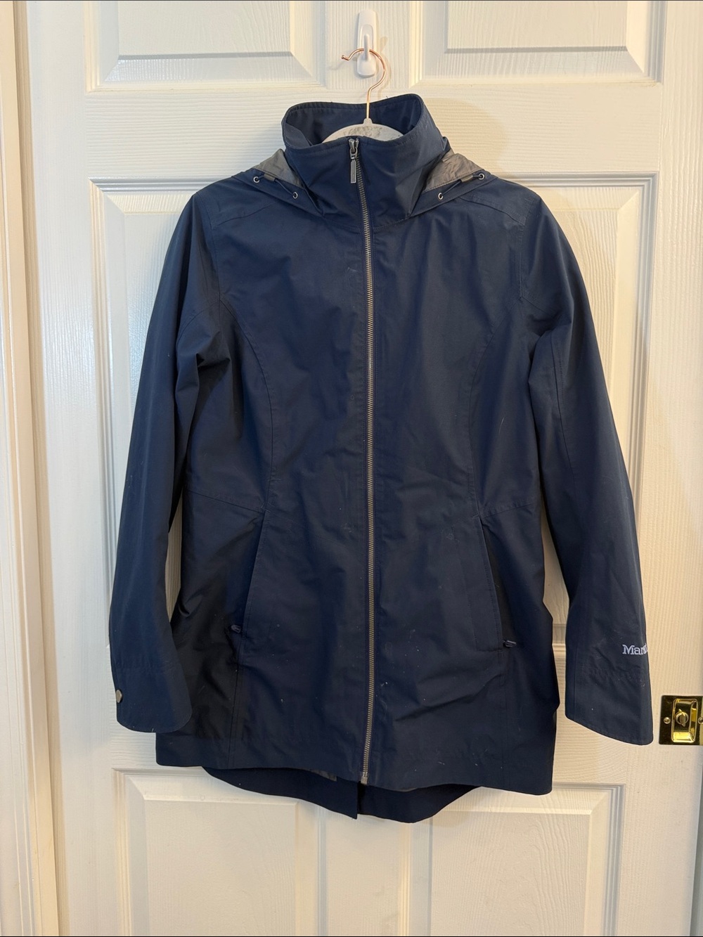 Marmot Navy Hooded Trench Coat